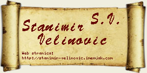 Stanimir Velinović vizit kartica